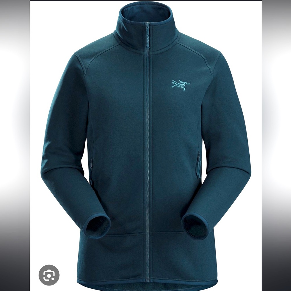 Arcteryx kyanite fleece labyrinth blue green women’s size medium like new